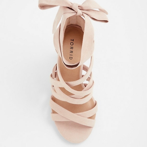 torrid Shoes - Torrid Womens Mauve Strappy Lace Up Heel
